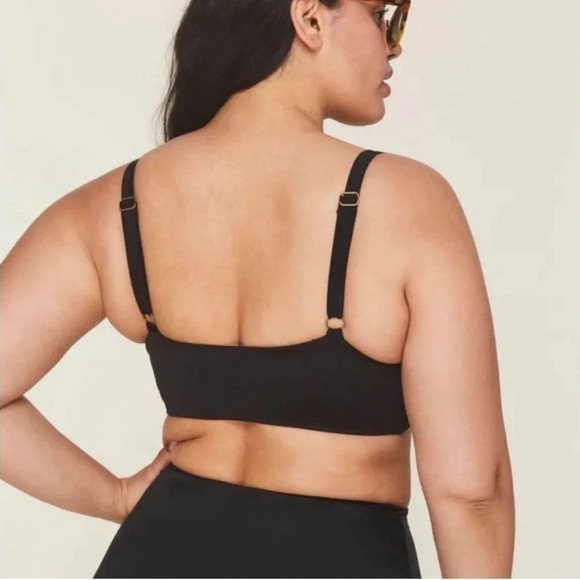 NWT Andie Swim, The Belmar Bikini Top, Medium, Black - Picture 2 of 9